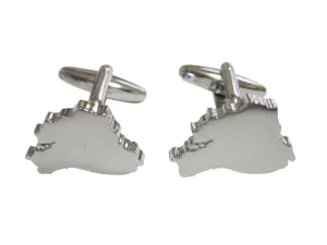 Ecuador Map Shape Cufflinks