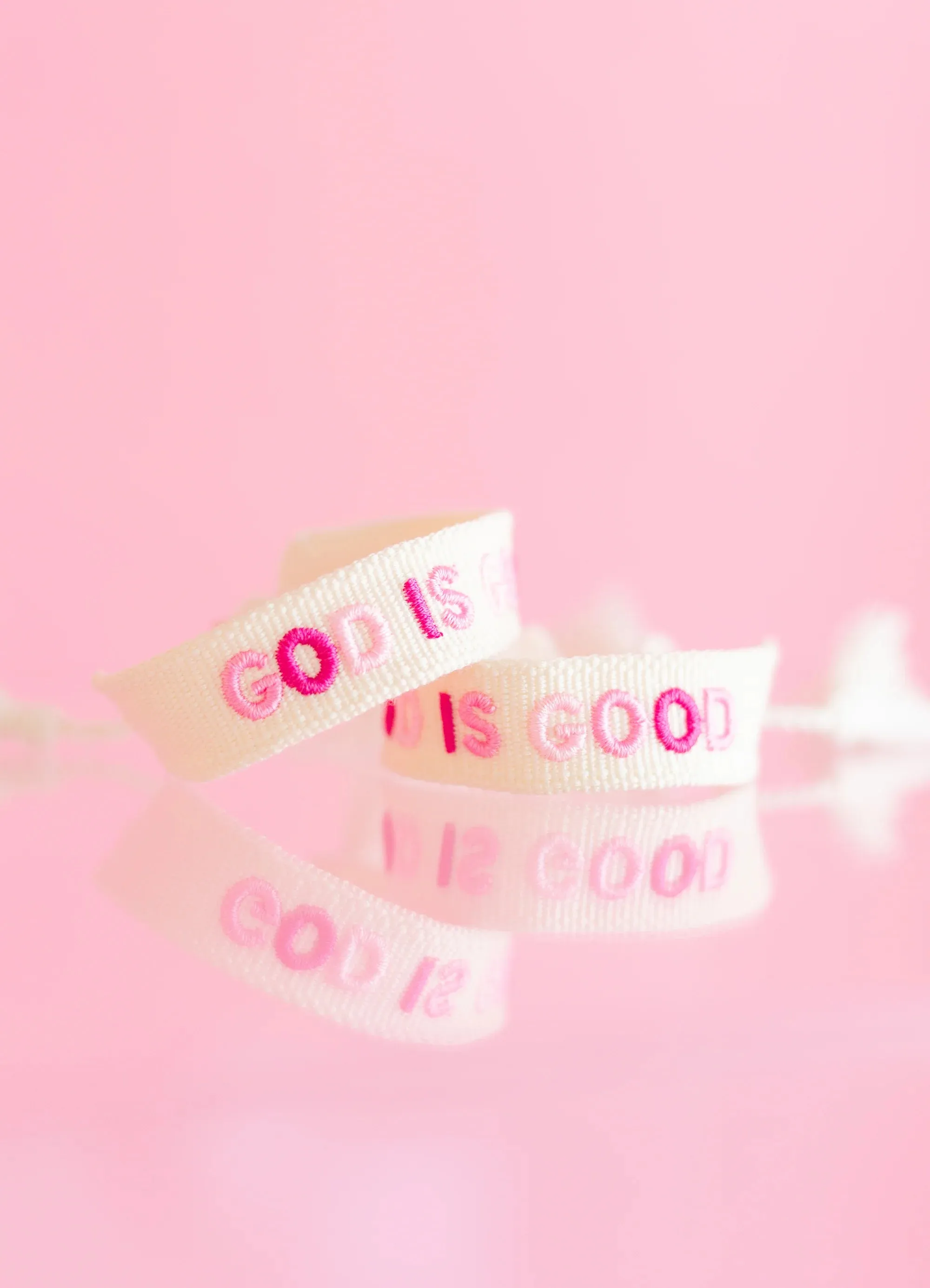 Embroidered "God Is Good" Bracelet
