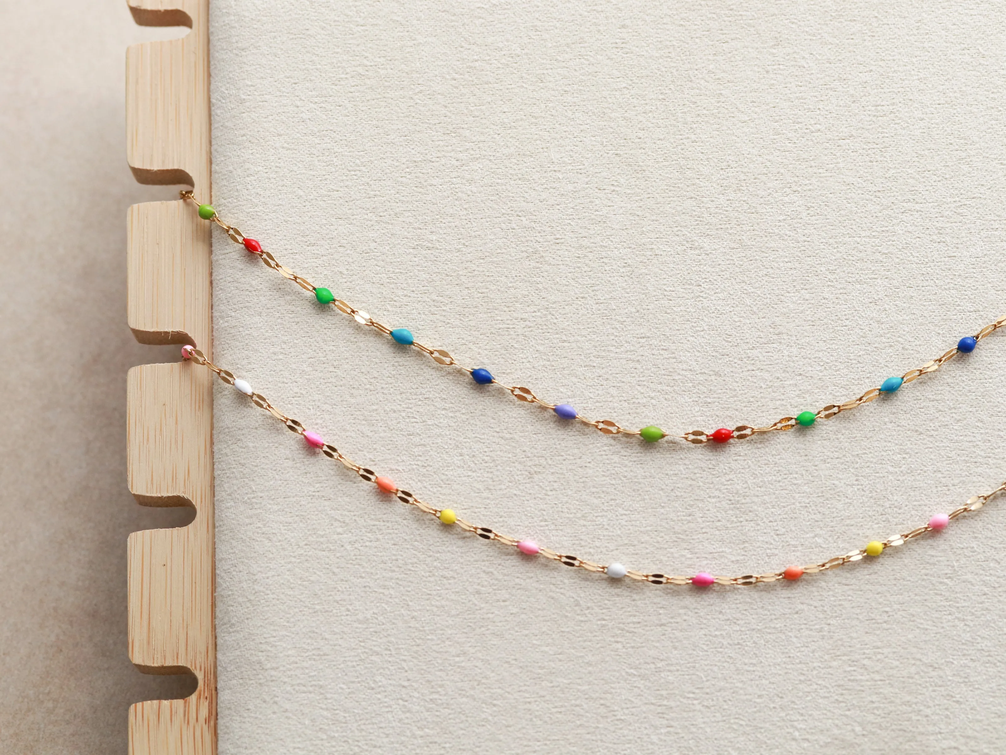 Enamel Lace Chain | Pink, Purple