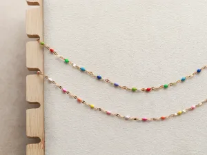 Enamel Lace Chain | Pink, Purple