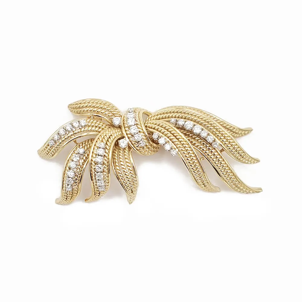 Estate 18K Yellow Gold Pin Brooch