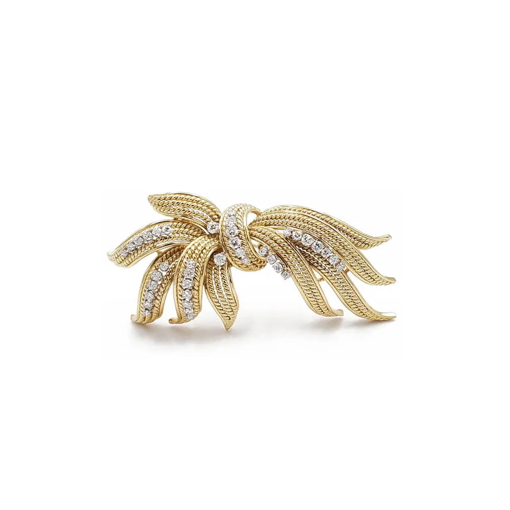 Estate 18K Yellow Gold Pin Brooch