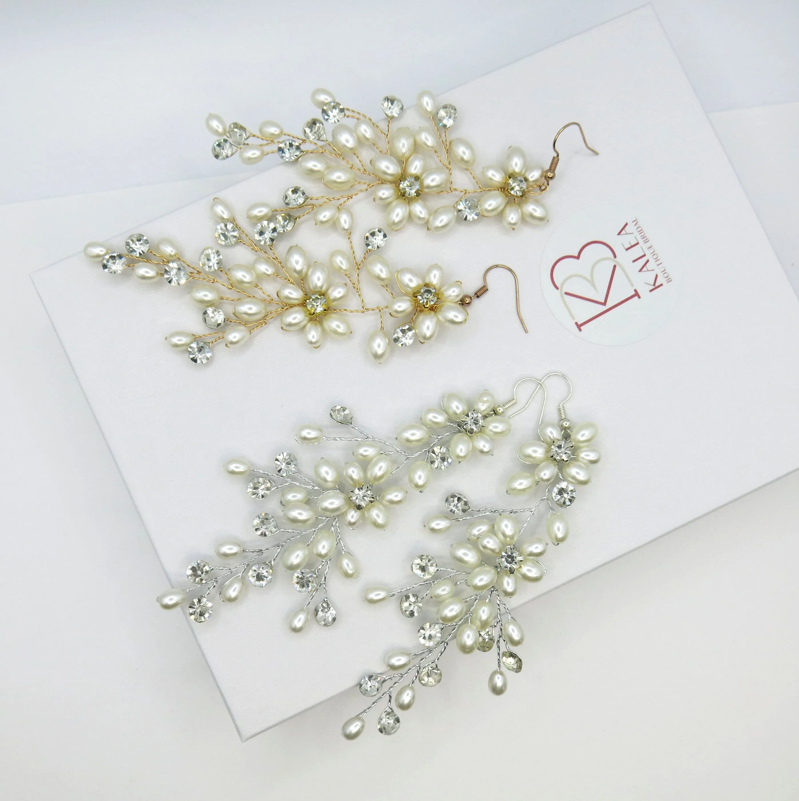 Extra Long Floral Pearl Earrings, Bridal Large Dangle Earrings, Wedding Pearl Flower Big Dangle Earrings