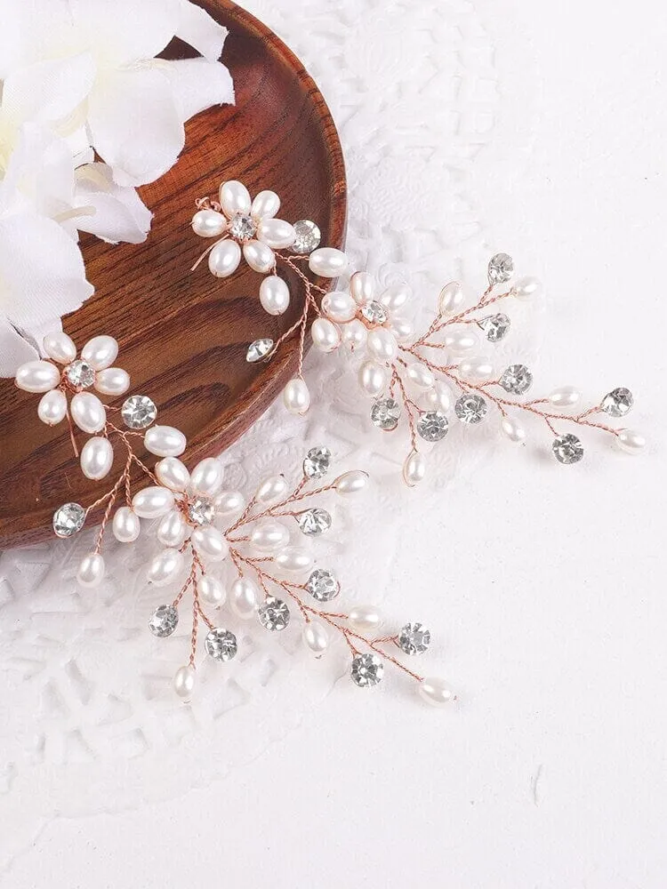 Extra Long Floral Pearl Earrings, Bridal Large Dangle Earrings, Wedding Pearl Flower Big Dangle Earrings