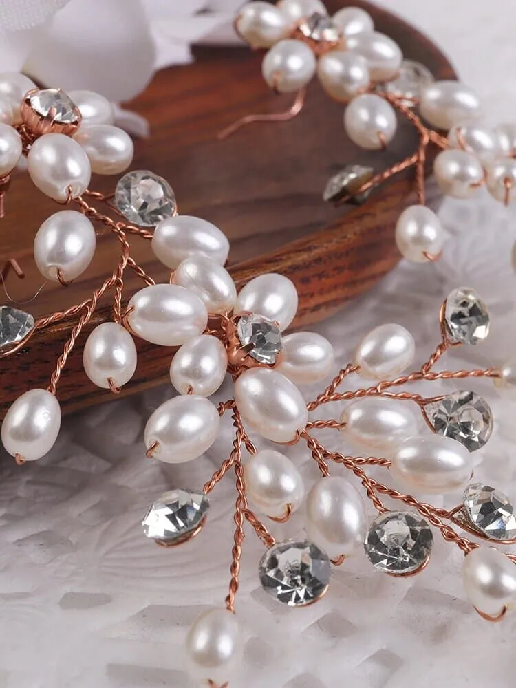 Extra Long Floral Pearl Earrings, Bridal Large Dangle Earrings, Wedding Pearl Flower Big Dangle Earrings