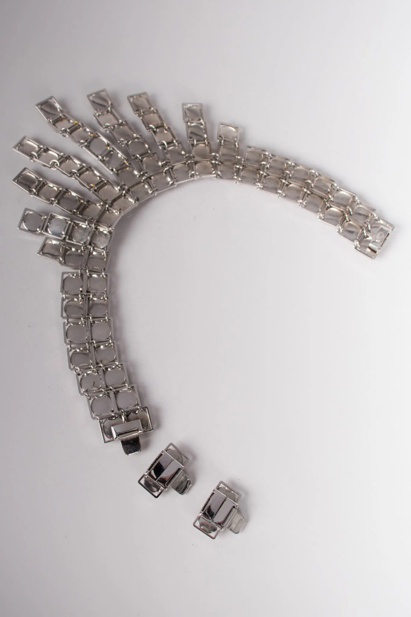 Faceted Silver Step Choker