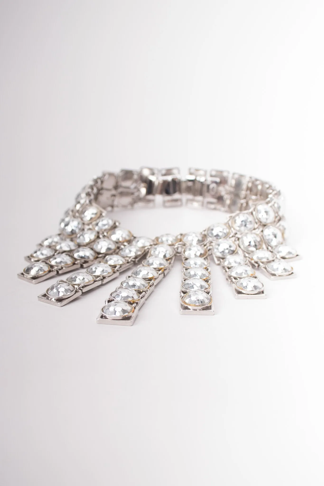 Faceted Silver Step Choker