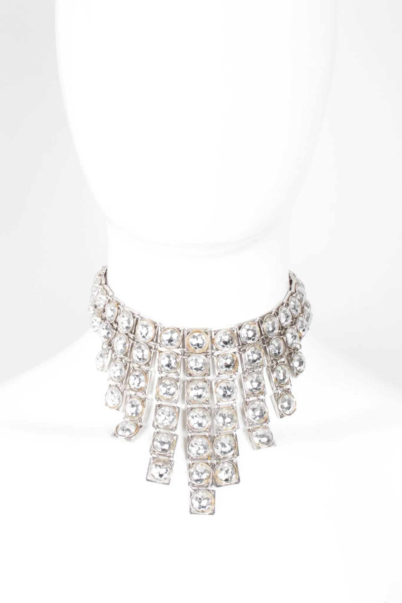 Faceted Silver Step Choker