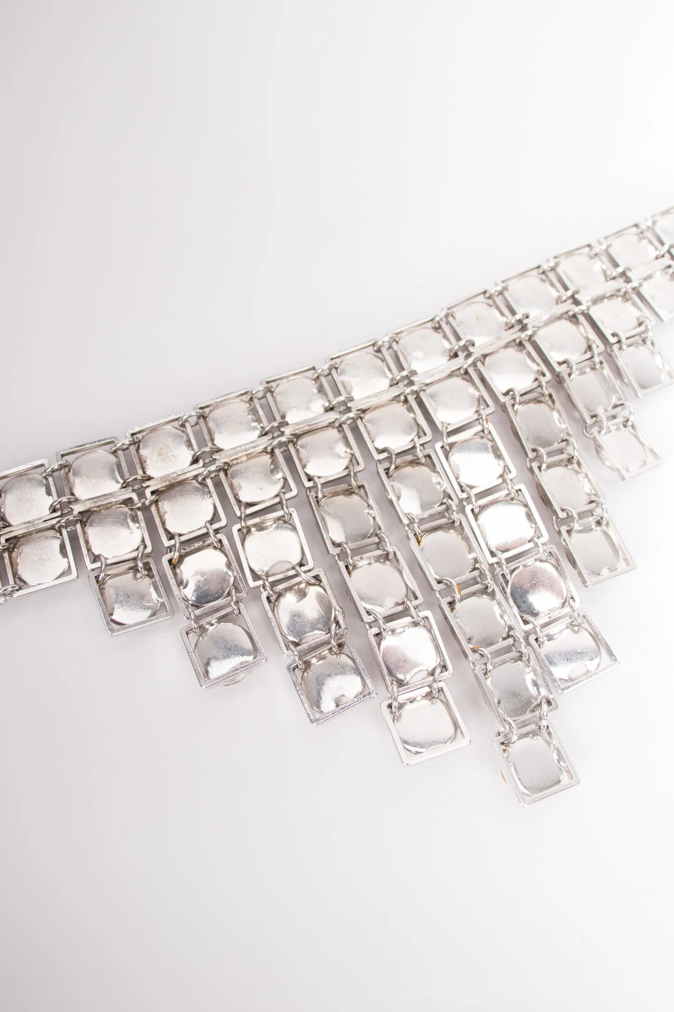 Faceted Silver Step Choker
