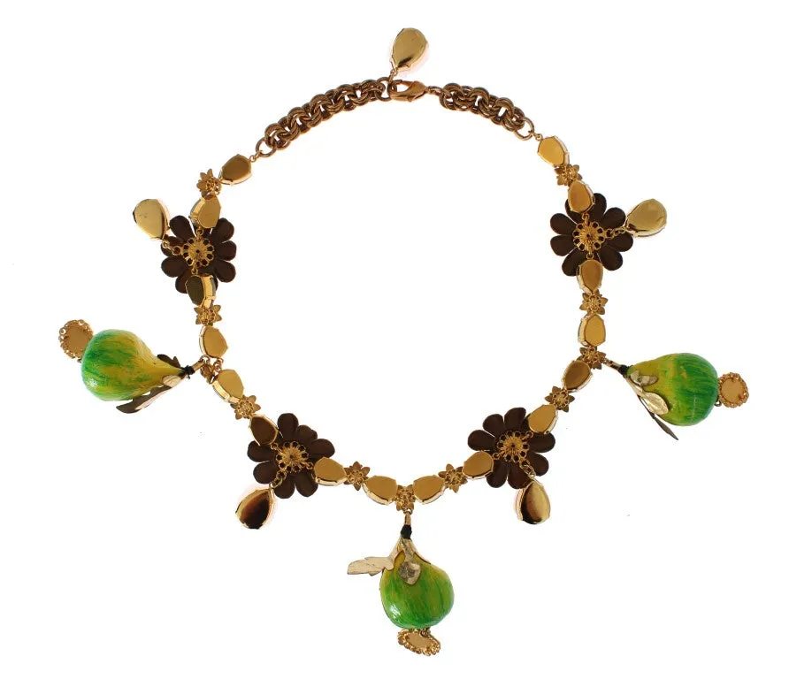 FIG Fruit Sicily Crystal Necklace