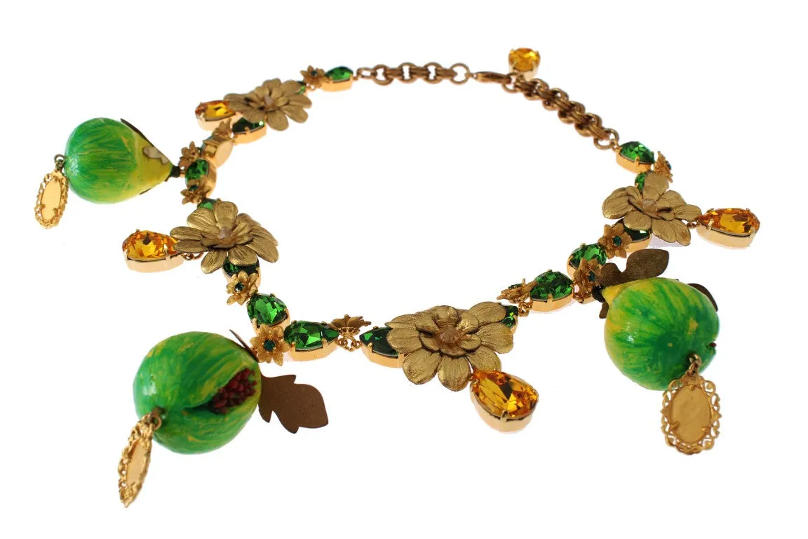 FIG Fruit Sicily Crystal Necklace