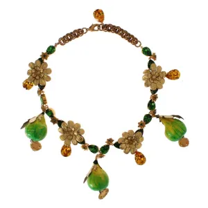 FIG Fruit Sicily Crystal Necklace