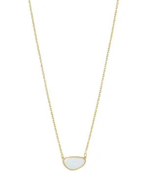 FINAL SALE Ettika Elena Modern Opal Pendant 18k Gold Plated Necklace