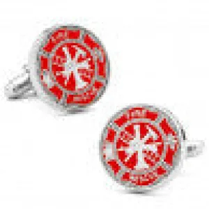 FIREFIGHTER CUFFLINKS WITH MALTESE CROSS - Item # H0097