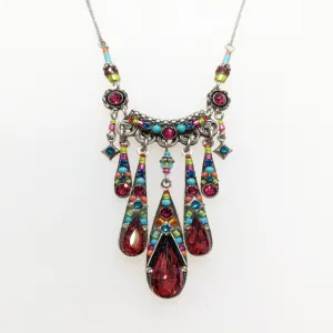 FIREFLY JEWELRY 8879-MC/SR MultiColor/ Scarlet Necklace New