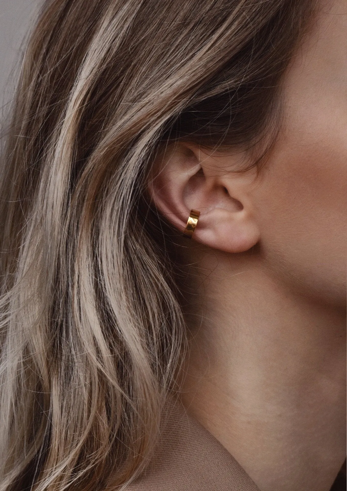 Flat Ear Cuff Gold