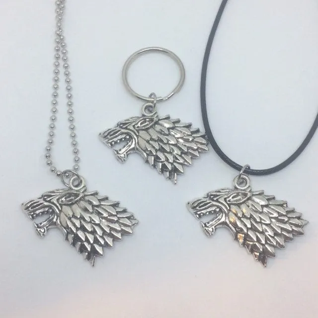 Game of Thrones Necklace - House Stark Direwolf / Game of Thrones Jewelry