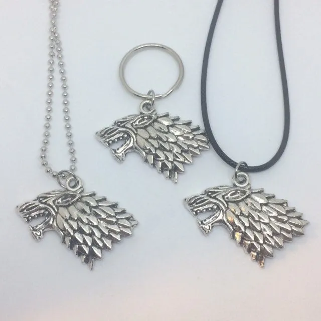 Game of Thrones Necklace - House Stark Direwolf / Game of Thrones Jewelry