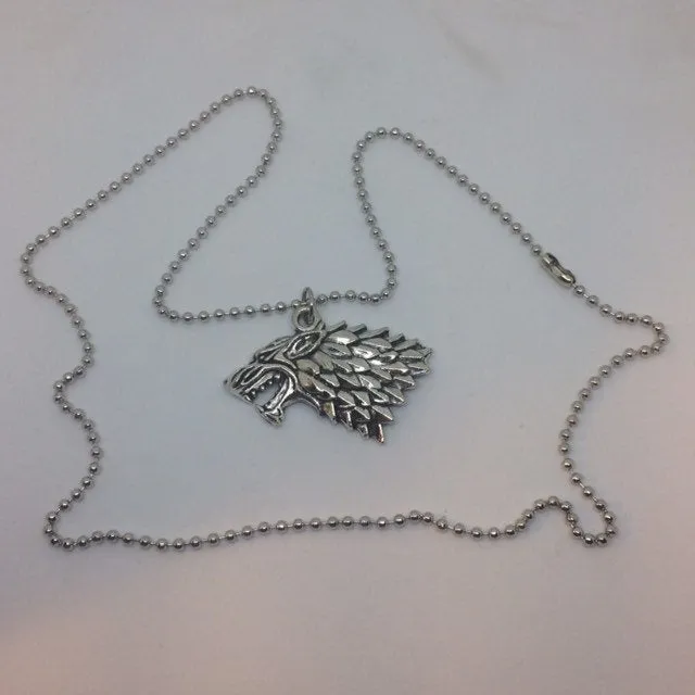 Game of Thrones Necklace - House Stark Direwolf / Game of Thrones Jewelry
