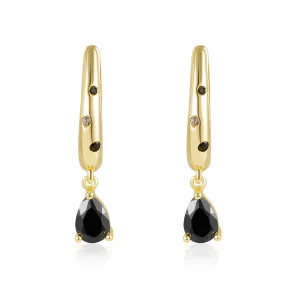 Gemstone Charm Huggie earrings