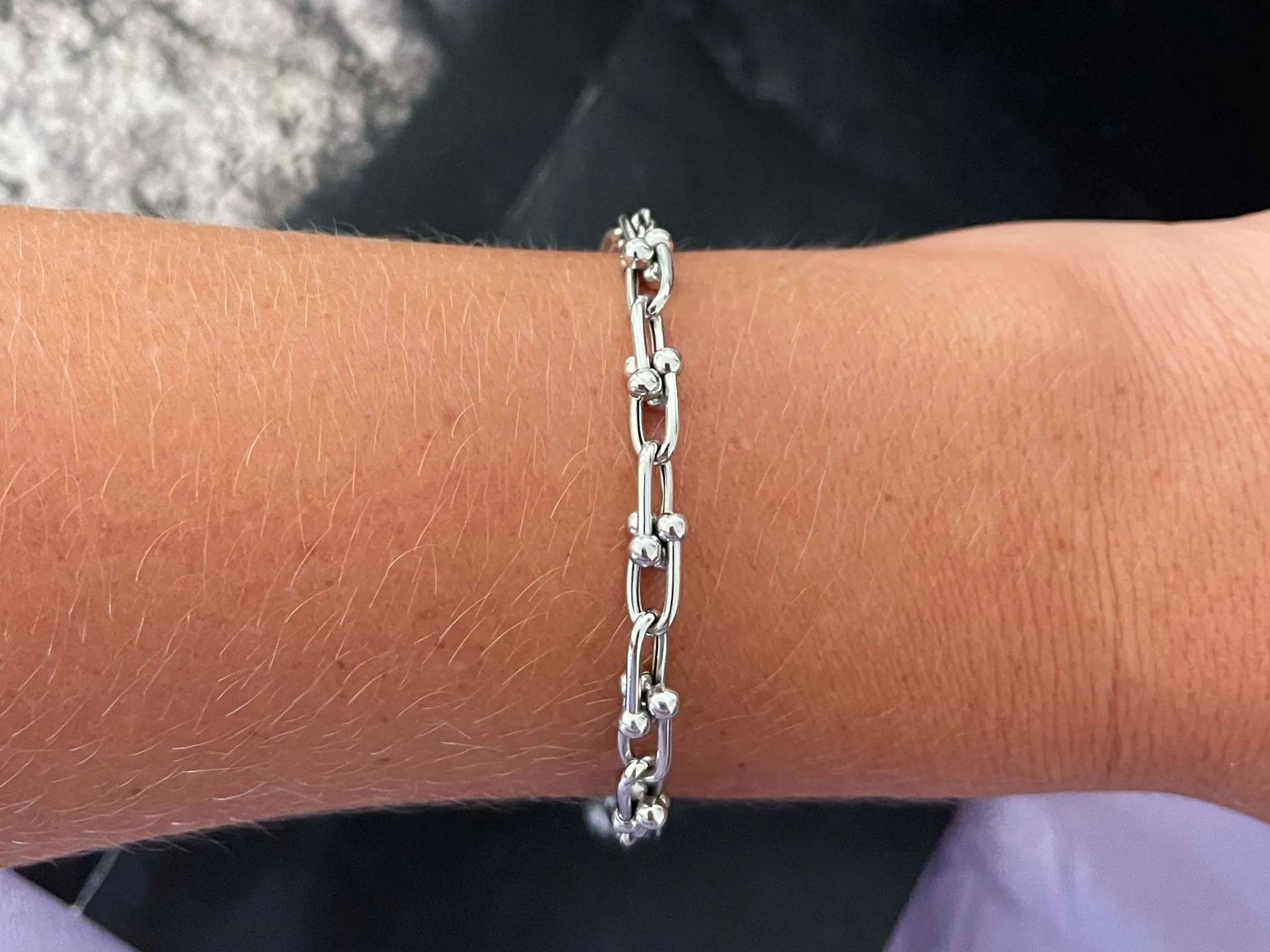Genola Chain Link Bracelet in 14k White Gold