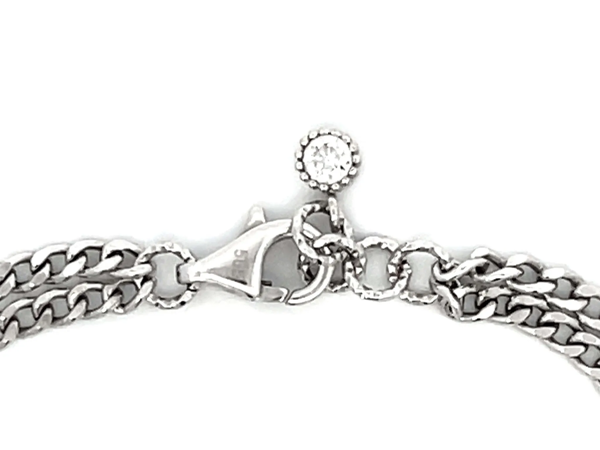 Genola Chain Link Bracelet in 14k White Gold