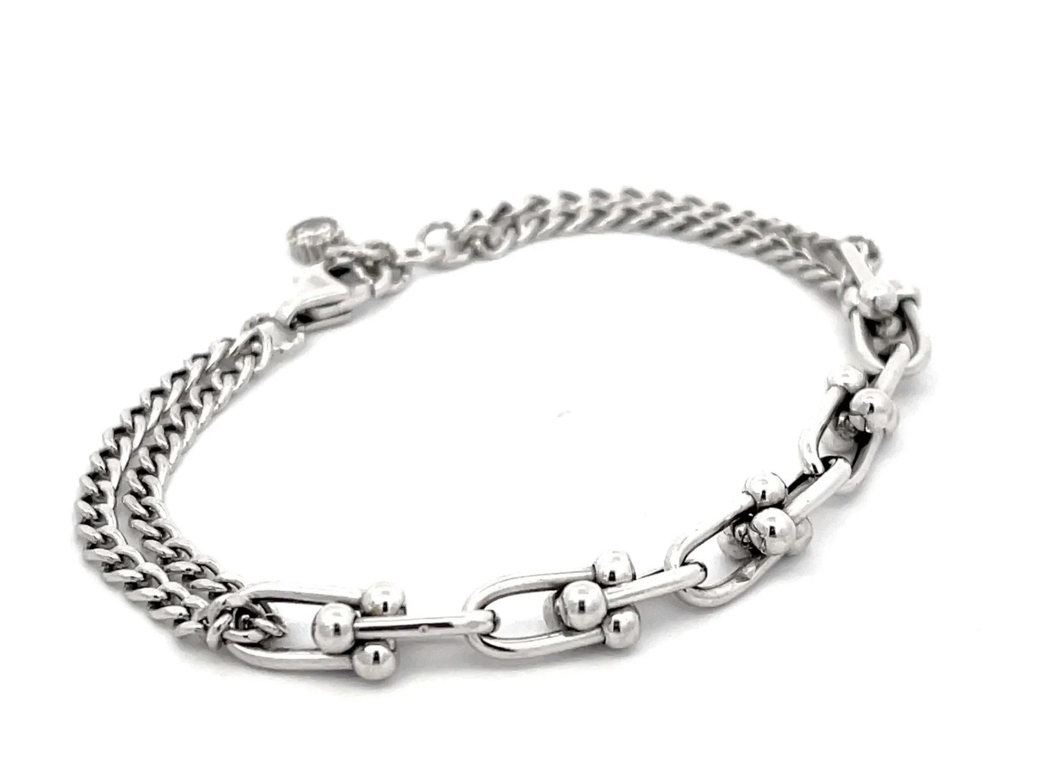 Genola Chain Link Bracelet in 14k White Gold