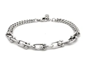 Genola Chain Link Bracelet in 14k White Gold