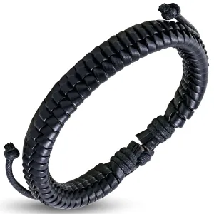 Genuine Leather Fishtail Braided Wrap Rope Adjustable Bracelet