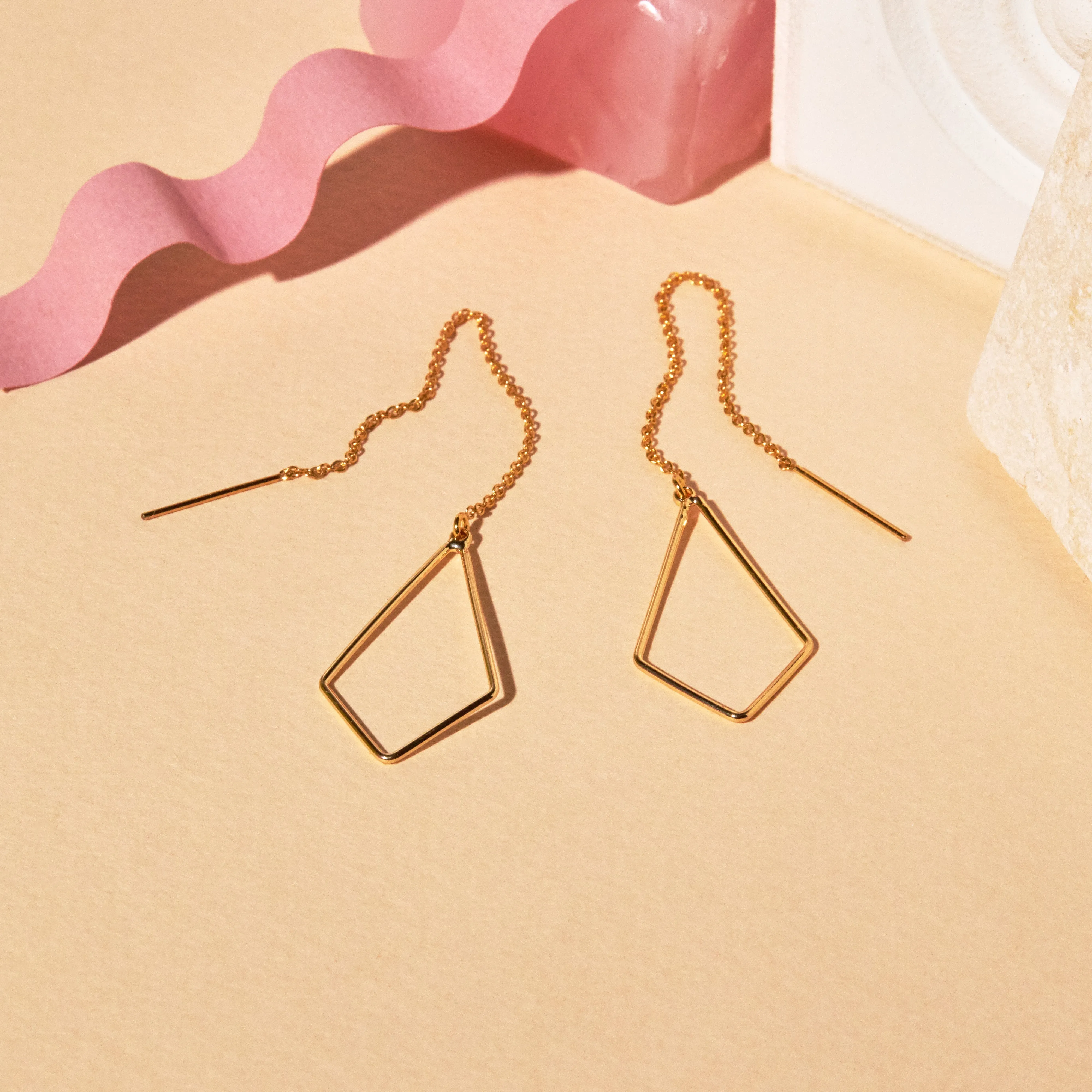 Geometric Ear Threaders (more shapes)