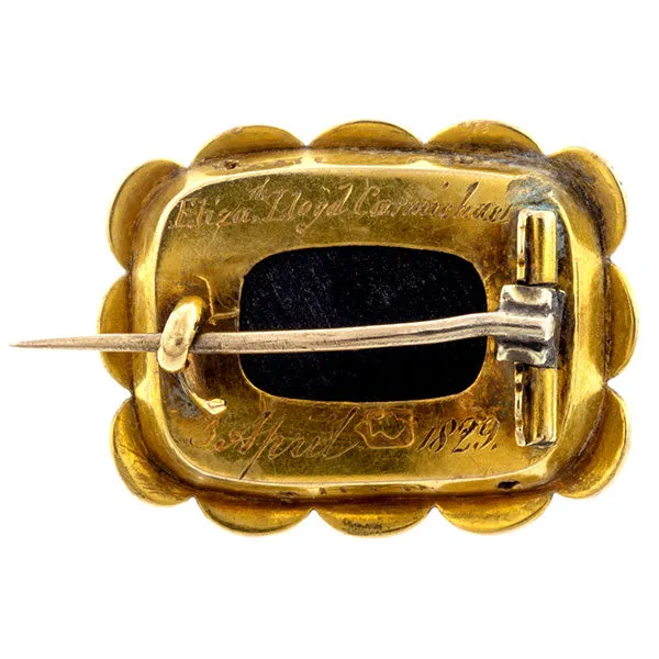 Georgian Mourning Brooch "1829"