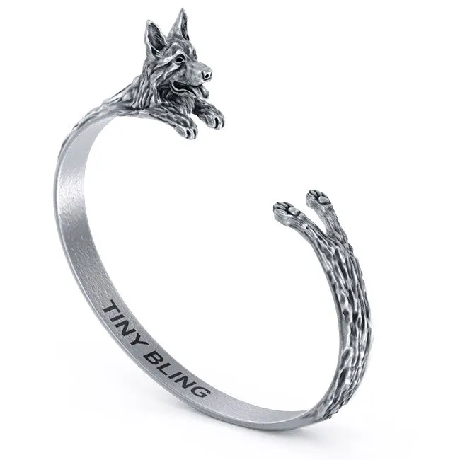 German Shepherd Breed Jewelry Cuddle Cuff Bracelet