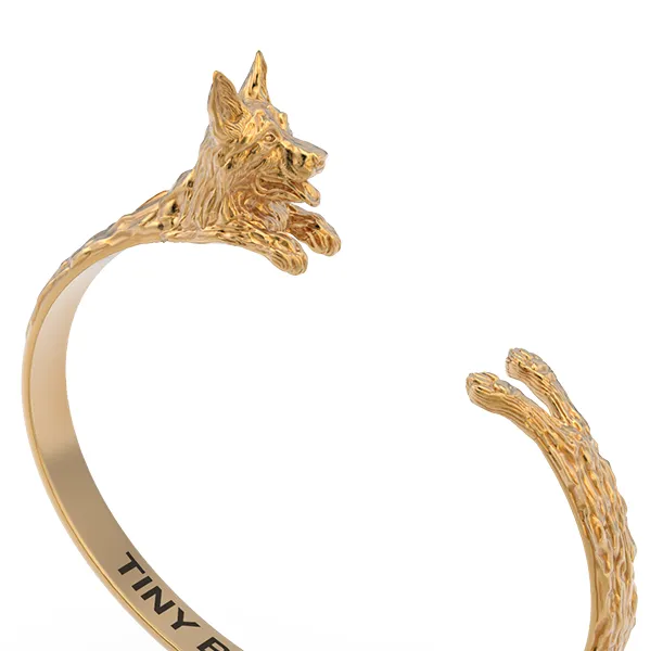 German Shepherd Breed Jewelry Cuddle Cuff Bracelet