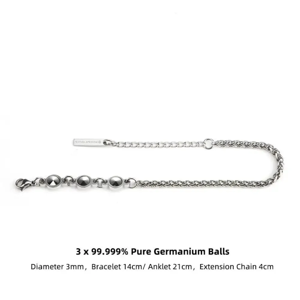 Germanium 3mm Charm Health Bracelets for Women