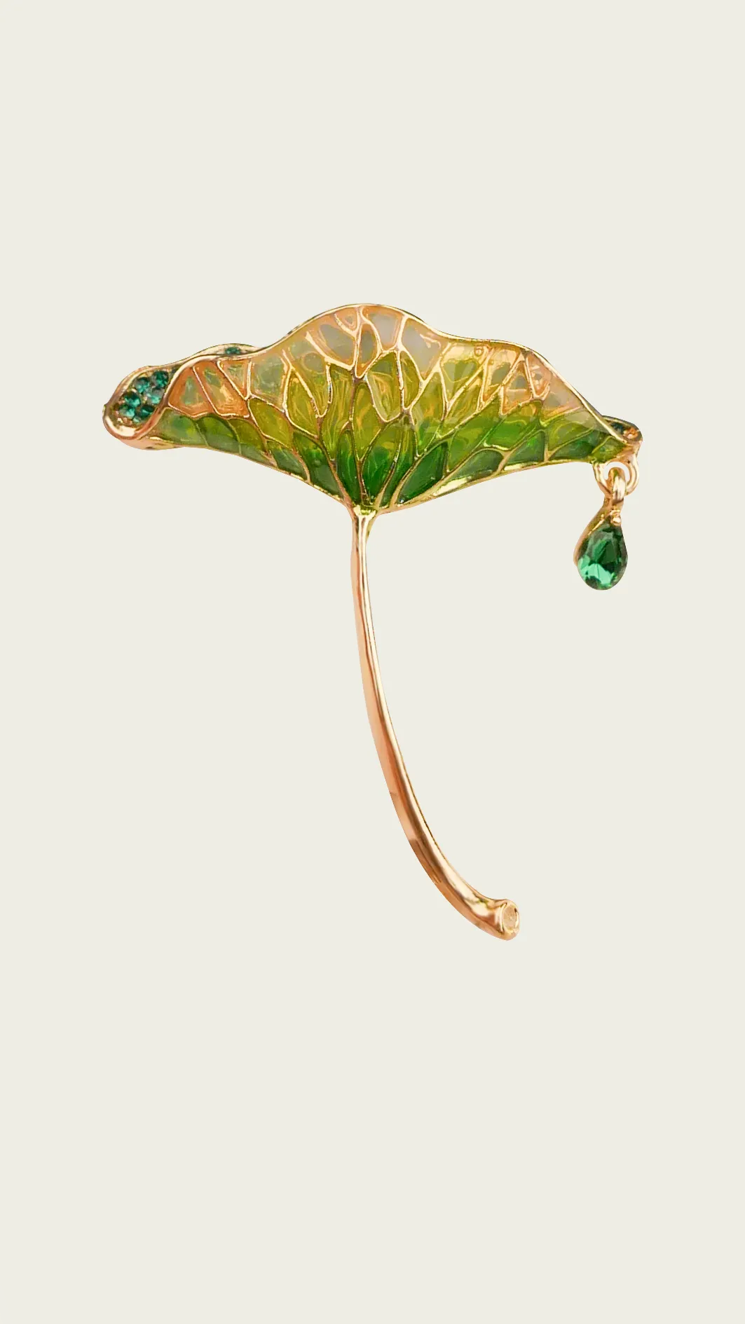 Ginkgo Biloba Leaf Brooch