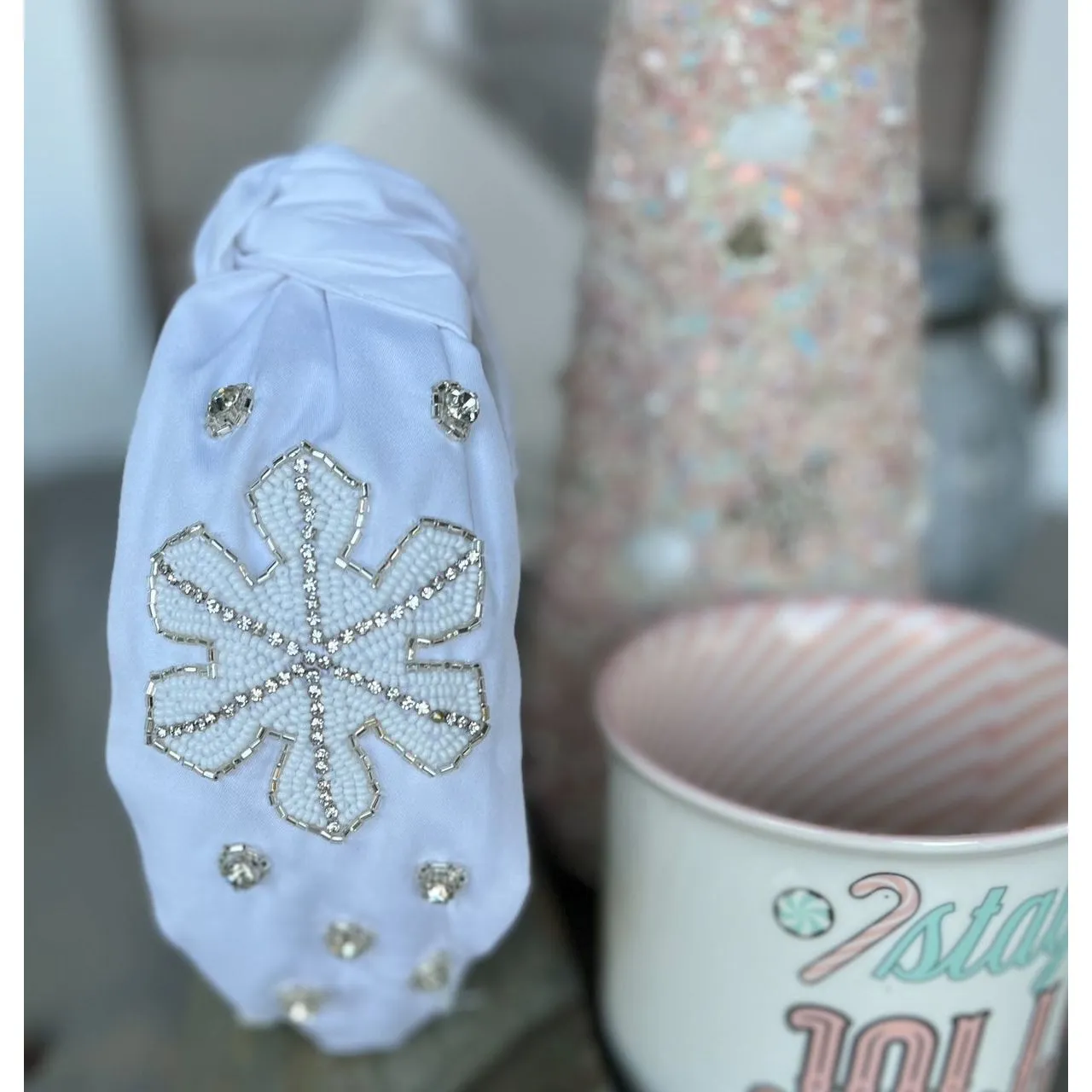 Glam Snowflake Beaded Headband - OBX Prep Exclusive