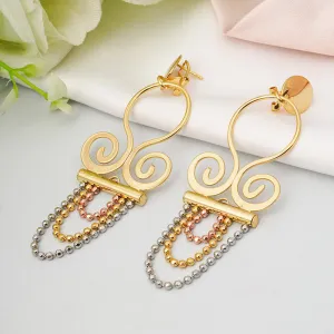 Gold Ball Chain Drop Earrings