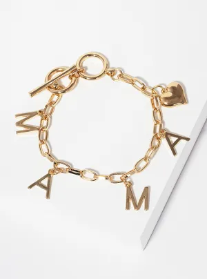 Gold Chunky Chain MAMA Bracelets Toggle Chain