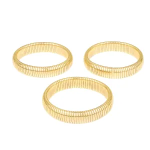 Gold Cobra Bracelet Set