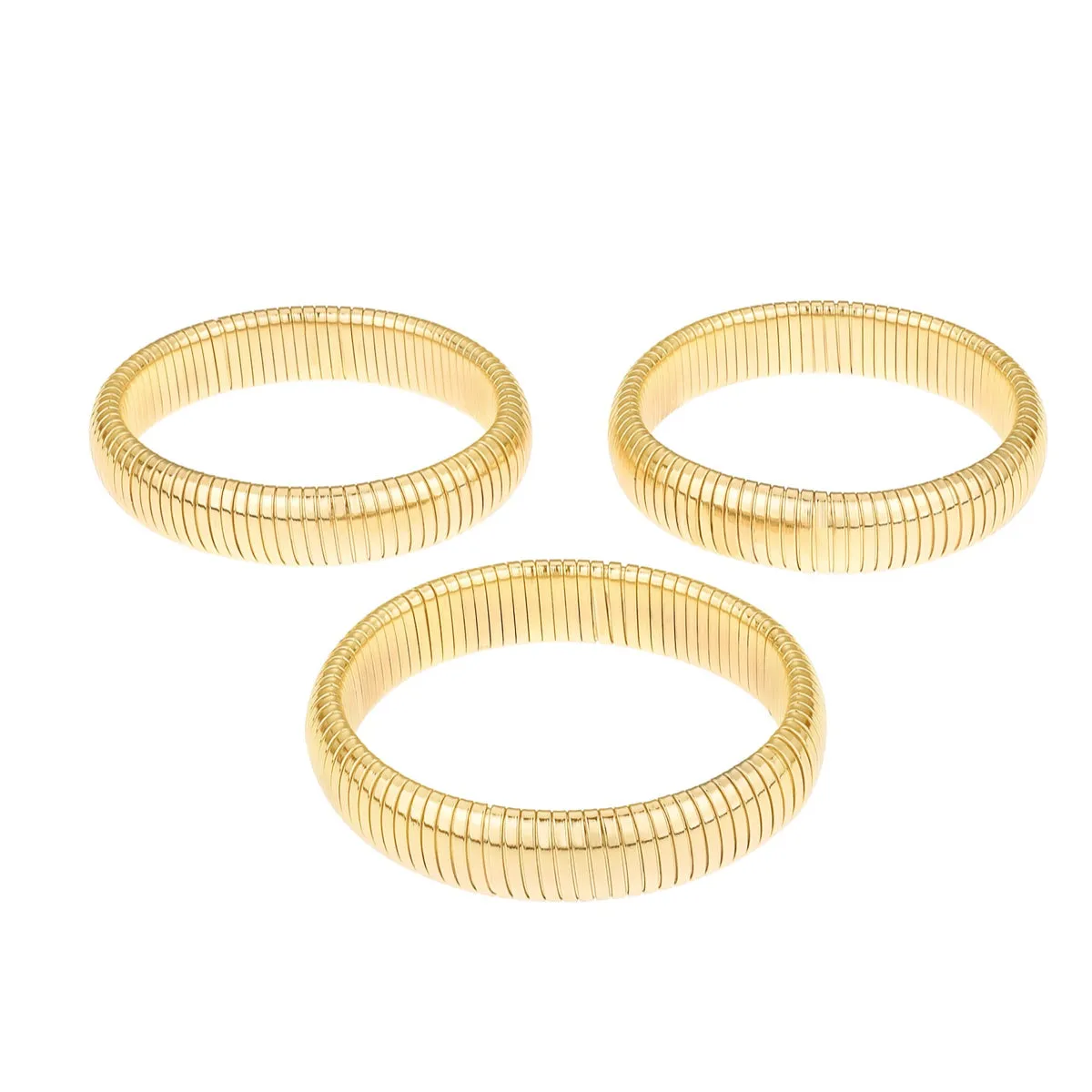 Gold Cobra Bracelet Set