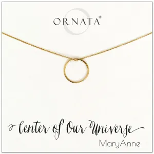 Gold Filled “Center of Our Universe" Necklace | Friends & Family