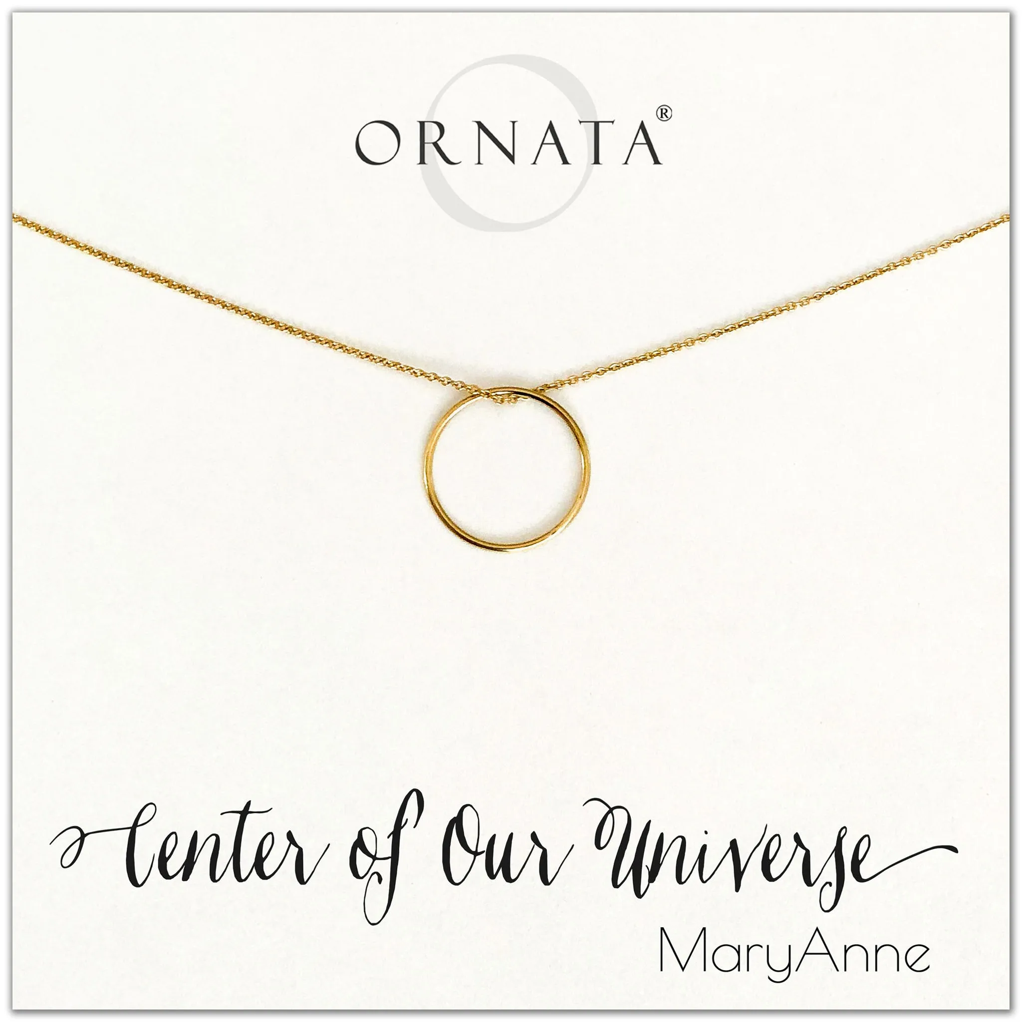 Gold Filled “Center of Our Universe" Necklace | Friends & Family