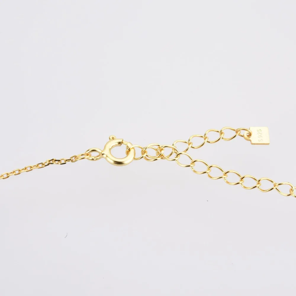 Gold Green Zircon Choker Necklace