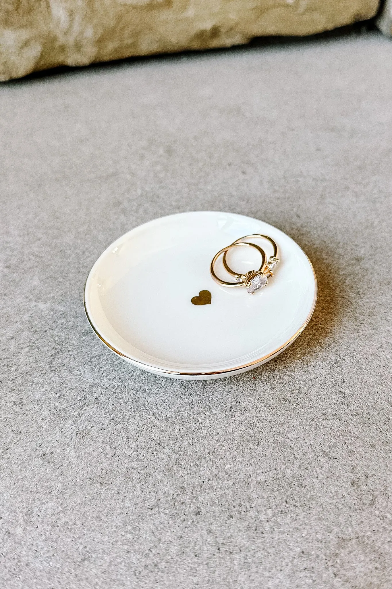 Gold Heart Jewelry Dish