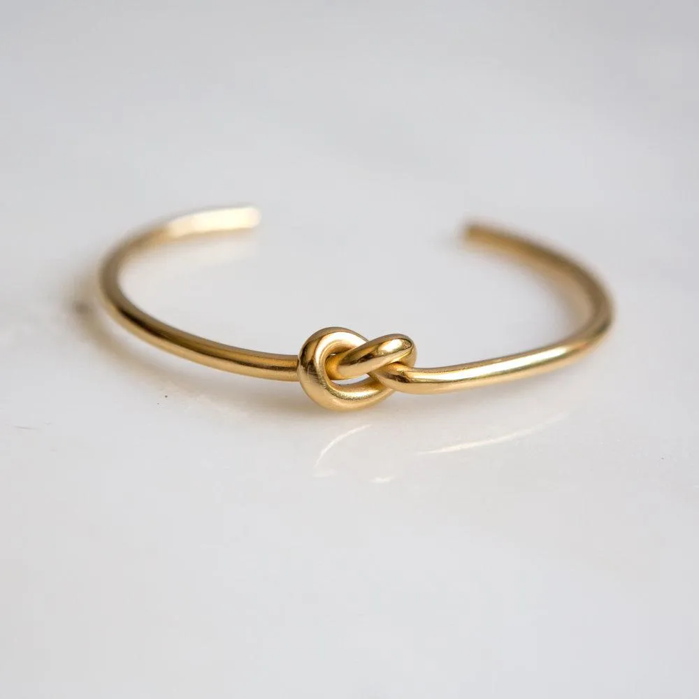 Gold Knot Cuff Bracelet