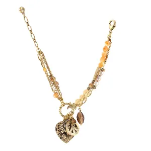 GOLD MIX CHARM  BRACELETS #215BR2201 (1A3)