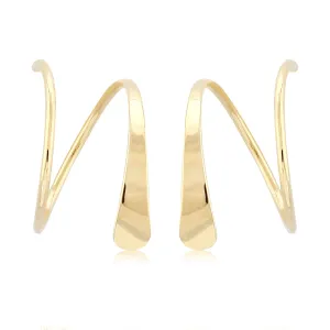 Gold Tapered Wire Cuff Earring