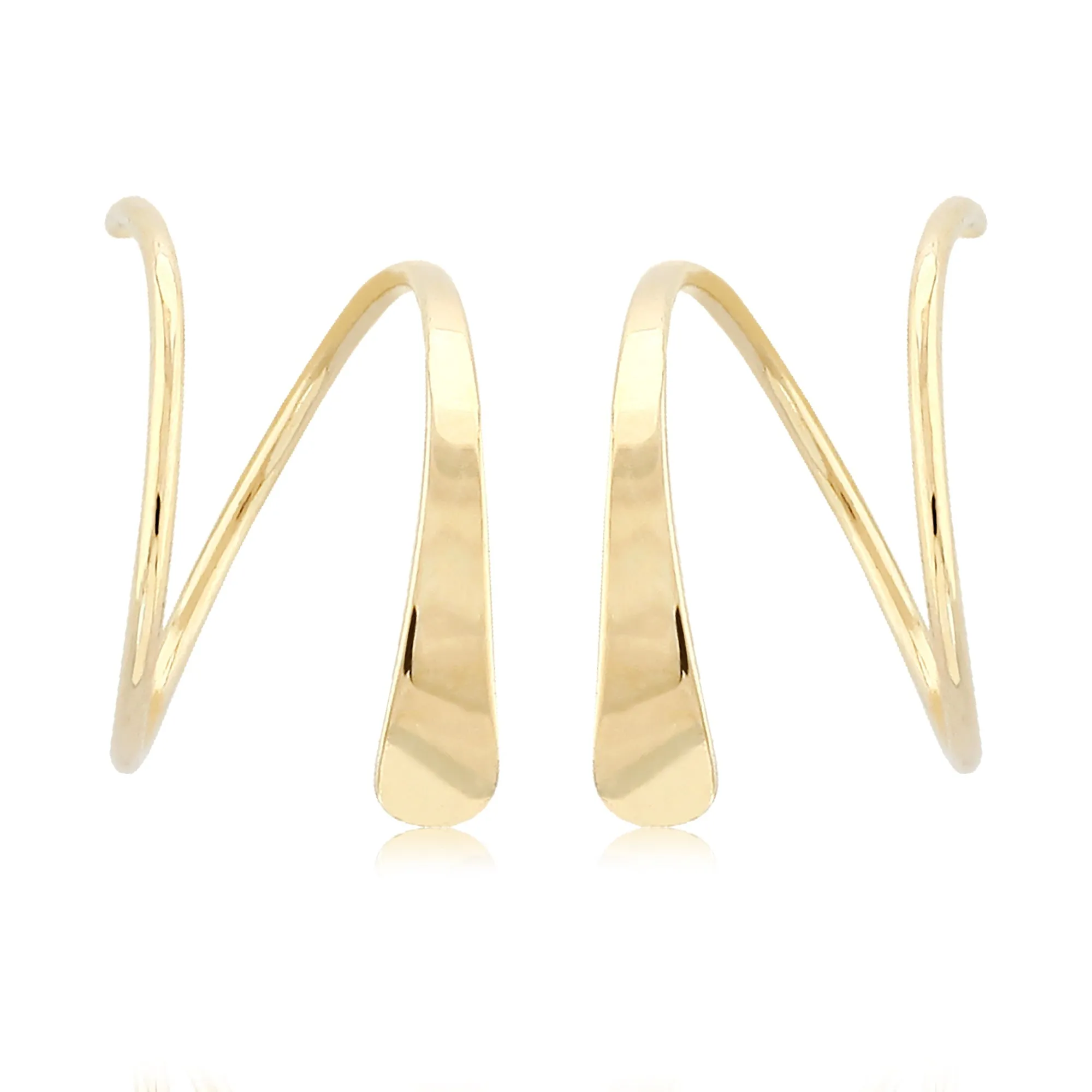 Gold Tapered Wire Cuff Earring