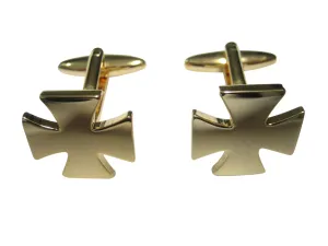 Gold Toned Maltese Cross Cufflinks
