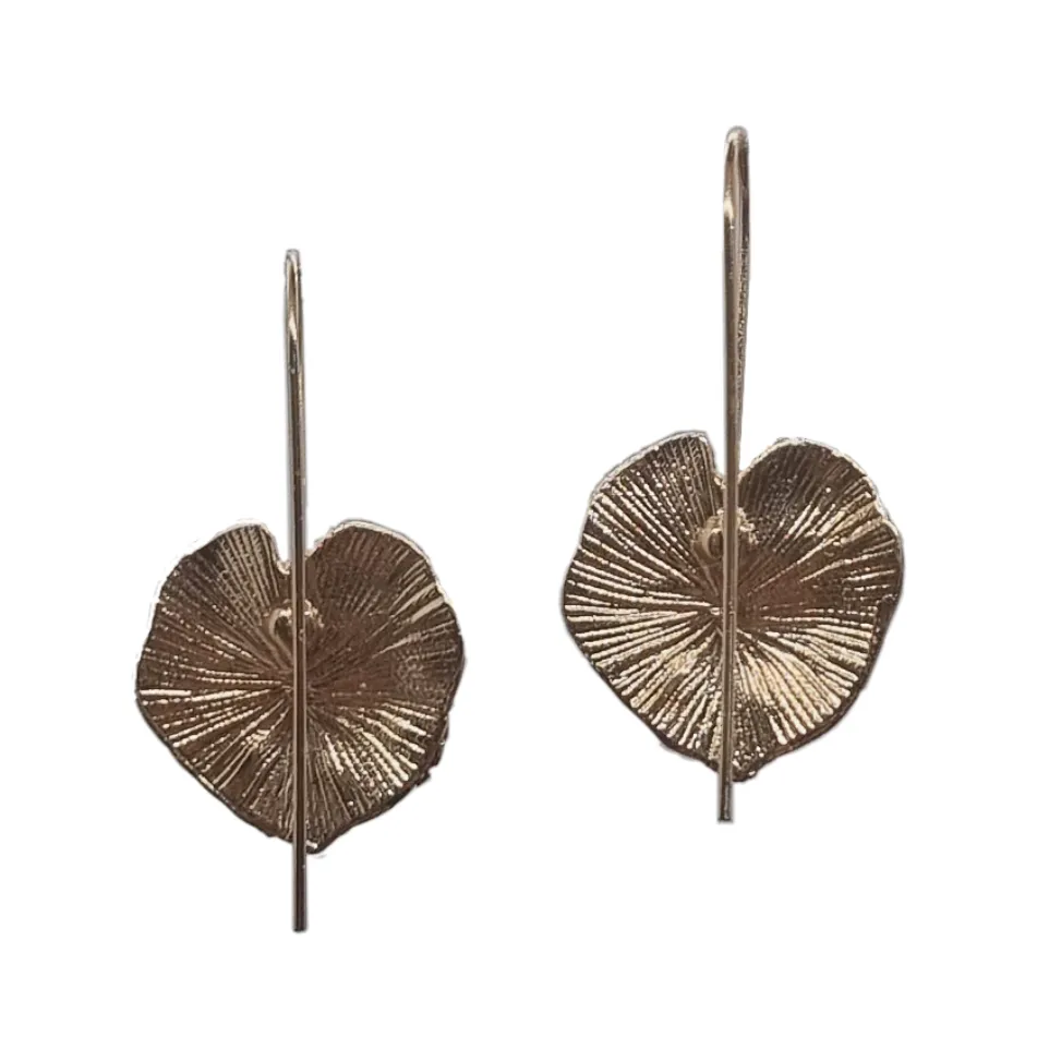 Golden Brass Drop Earrings